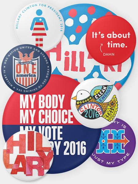 Hillary Clinton campaign pins