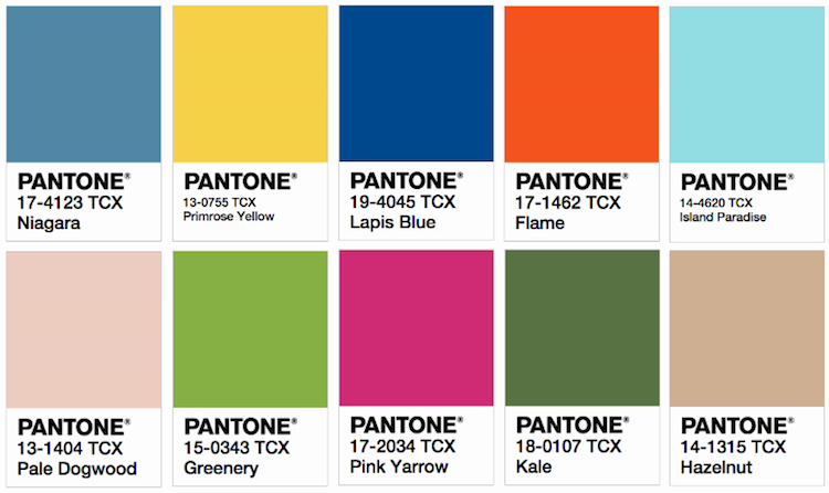 Pantone: Color of the Year 2017 Greenery and Top 10 Spring 