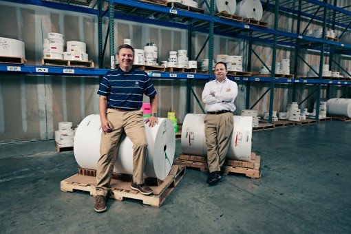 From left, Hyde Park Label COO Alan Etheridge and Barry Wendell, director of sales and marketing.