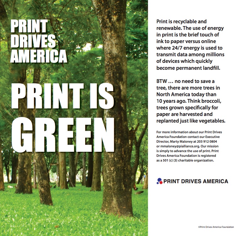 Print Drives America Ad Appears in Wall Street Journal National Edition