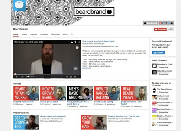 BeardBrand Homepage 