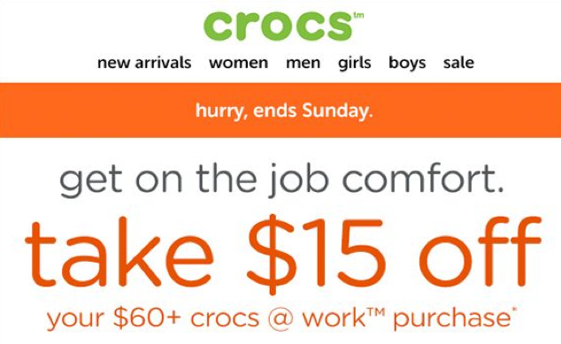 Crocs Email Promotion